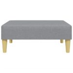 Canapé-lit à 2 places avec oreillers et repose-pied gris clair – Image 6