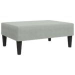 Ensemble de canapés 2 pcs avec coussins gris clair velours – Image 5