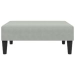 Ensemble de canapés 2 pcs avec coussins gris clair velours – Image 6