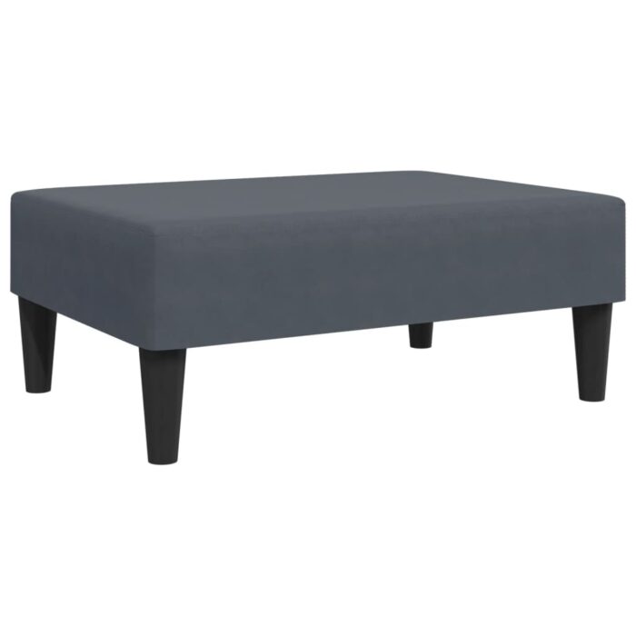 Ensemble de canapés 2 pcs avec coussins gris foncé velours – Image 5