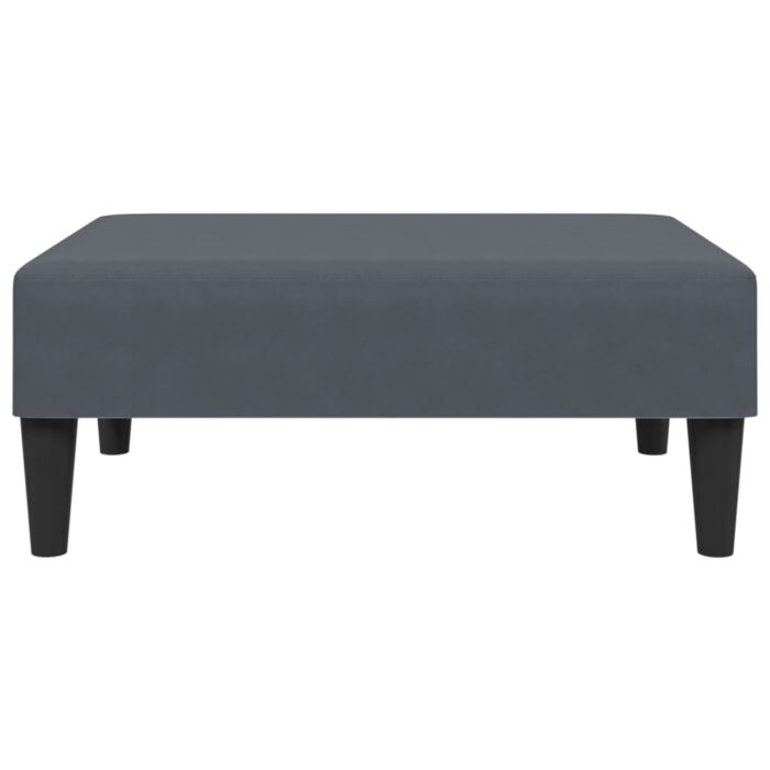 Ensemble de canapés 2 pcs avec coussins gris foncé velours – Image 6