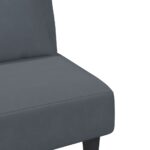 Ensemble de canapés 2 pcs avec coussins gris foncé velours – Image 7