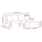 Ensemble de canapés 2 pcs avec coussins gris foncé velours – Image 9