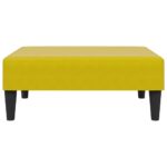 Ensemble de canapés 2 pcs avec coussins jaune velours – Image 6
