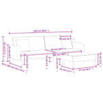 Ensemble de canapés 2 pcs avec coussins noir velours – Image 9