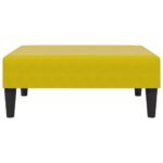 Ensemble de canapés 2 pcs avec coussins jaune velours – Image 6