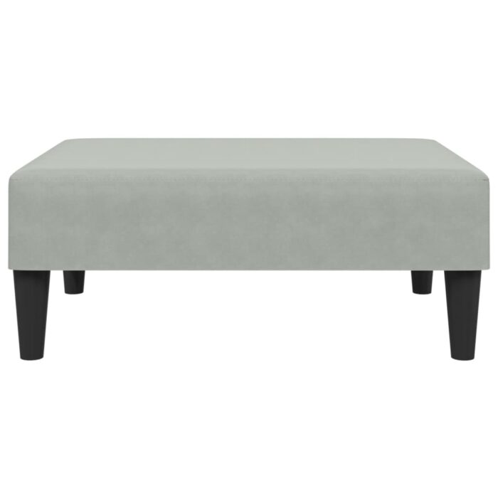 Ensemble de canapés 2 pcs gris clair velours – Image 6