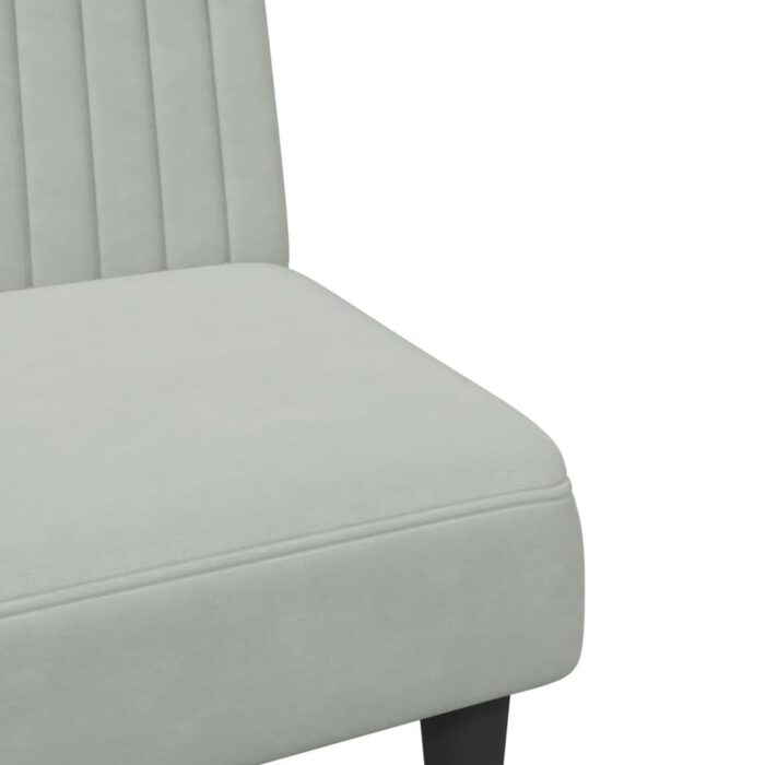 Ensemble de canapés 2 pcs gris clair velours – Image 7