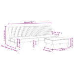 Ensemble de canapés 2 pcs gris clair velours – Image 9