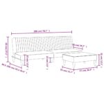 Ensemble de canapés 2 pcs gris foncé velours – Image 9