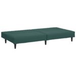 Ensemble de canapés 2 pcs vert foncé velours – Image 3