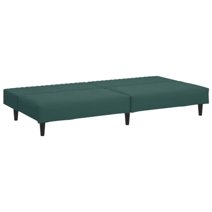 Ensemble de canapés 2 pcs vert foncé velours – Image 3