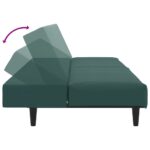Ensemble de canapés 2 pcs vert foncé velours – Image 4