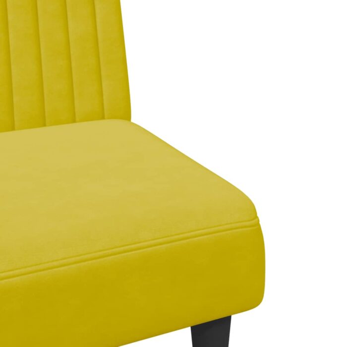 Ensemble de canapés 2 pcs jaune velours – Image 7