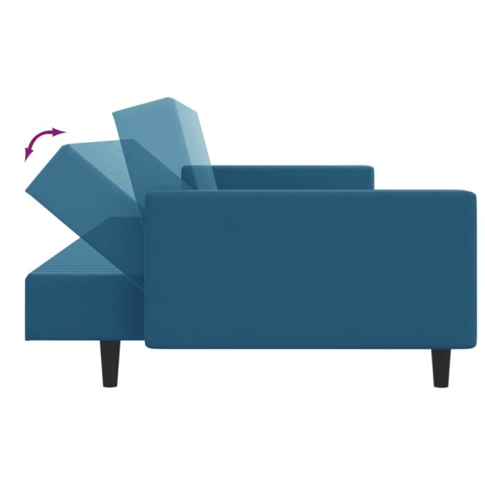 Ensemble de canapés 2 pcs bleu velours – Image 4