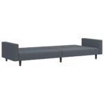 Ensemble de canapés 2 pcs gris foncé velours – Image 3
