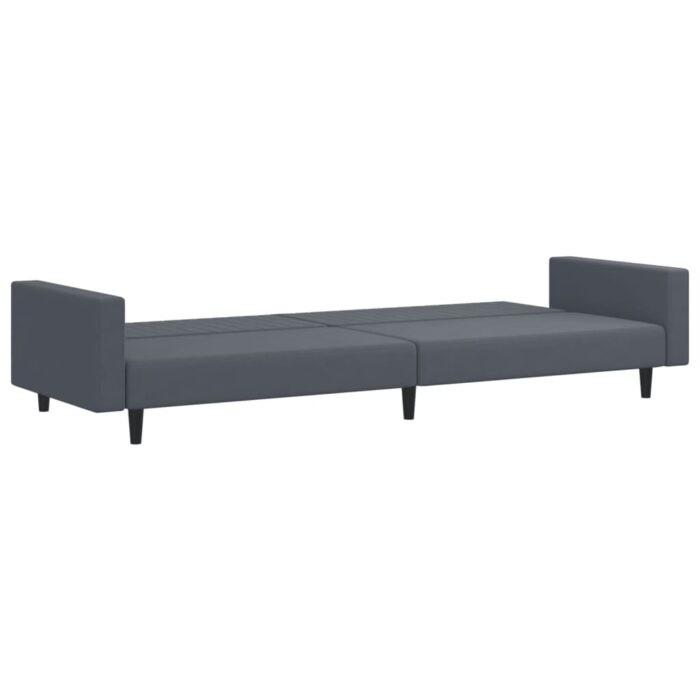 Ensemble de canapés 2 pcs gris foncé velours – Image 3