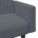 Ensemble de canapés 2 pcs gris foncé velours – Image 7