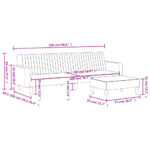 Ensemble de canapés 2 pcs gris foncé velours – Image 9