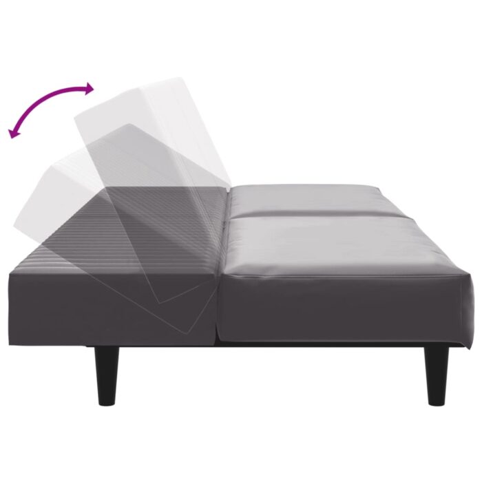 Ensemble de canapés 2 pcs gris similicuir – Image 4