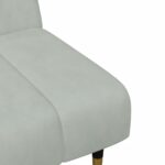 Ensemble de canapés 2 pcs gris clair velours – Image 7