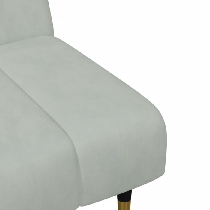 Ensemble de canapés 2 pcs gris clair velours – Image 7