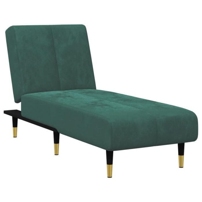 Ensemble de canapés 2 pcs vert foncé velours – Image 4