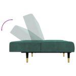 Ensemble de canapés 2 pcs vert foncé velours – Image 6