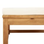 Salon de jardin 4 pcs avec coussins Bois d'acacia solide – Image 4