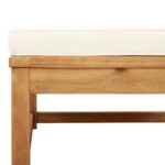 Salon de jardin avec coussins 5 pcs Bois d'acacia solide – Image 5