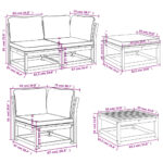 Salon de jardin avec coussins 10 pcs bois massif d'acacia – Image 8