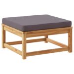 Salon de jardin avec coussins 11 pcs bois massif d'acacia – Image 4