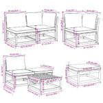 Salon de jardin avec coussins 7 pcs bois massif d'acacia – Image 8