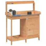 Table de rempotage avec armoire marron bois massif de sapin – Image 2