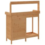 Table de rempotage avec armoire marron bois massif de sapin – Image 7