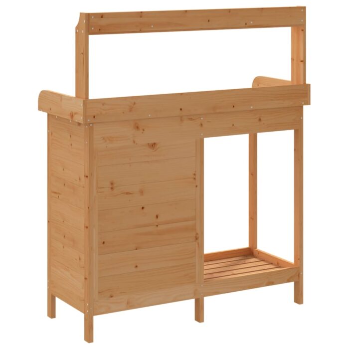 Table de rempotage avec armoire marron bois massif de sapin – Image 7