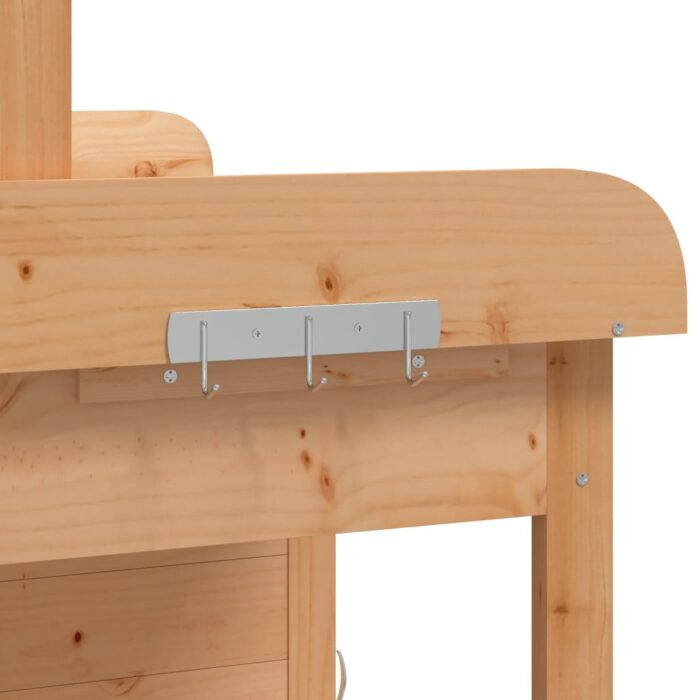 Table de rempotage avec armoire marron bois massif de sapin – Image 8