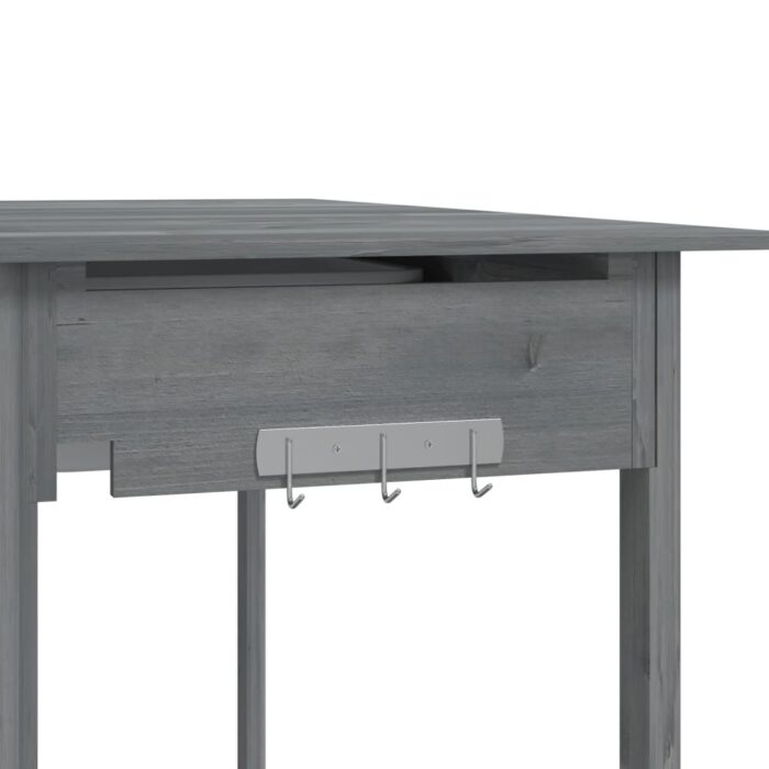 Table de rempotage avec évier gris bois massif de de sapin – Image 8