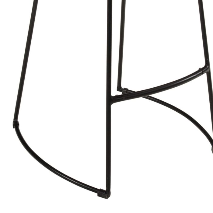 Ensemble de bar 5 pcs bois de manguier brut massif et métal – Image 11