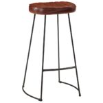 Ensemble de bar 5 pcs bois de manguier brut massif et métal – Image 2