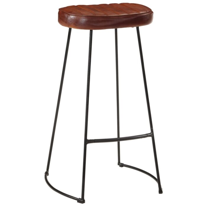 Ensemble de bar 5 pcs bois de manguier brut massif et métal – Image 2