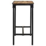Ensemble de bar 5 pcs bois de manguier brut massif et métal – Image 8