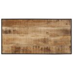 Ensemble de bar 5 pcs bois de manguier brut massif et métal – Image 9