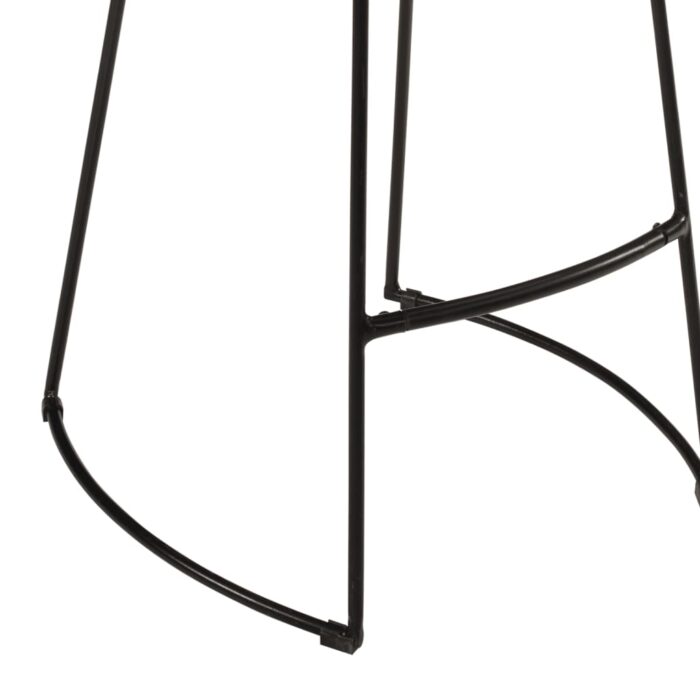 Ensemble de bar 5 pcs bois de manguier brut massif et métal – Image 11
