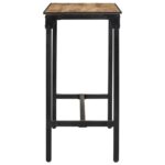 Ensemble de bar 5 pcs bois de manguier brut massif et métal – Image 8