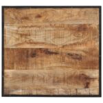 Ensemble de bar 3 pcs bois de manguier brut massif et métal – Image 9