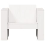 Canapé de jardin blanc 79x60x62 cm bois de pin massif – Image 2