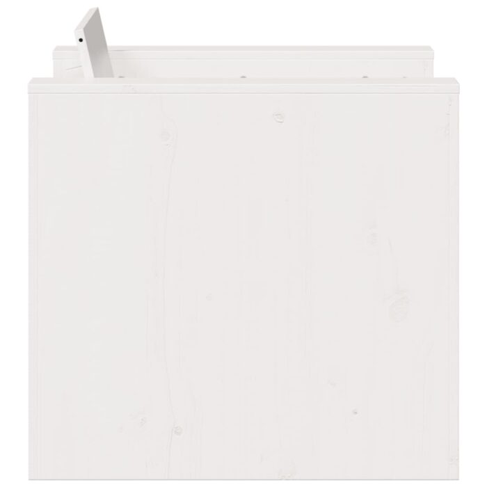 Canapé de jardin blanc 79x60x62 cm bois de pin massif – Image 3