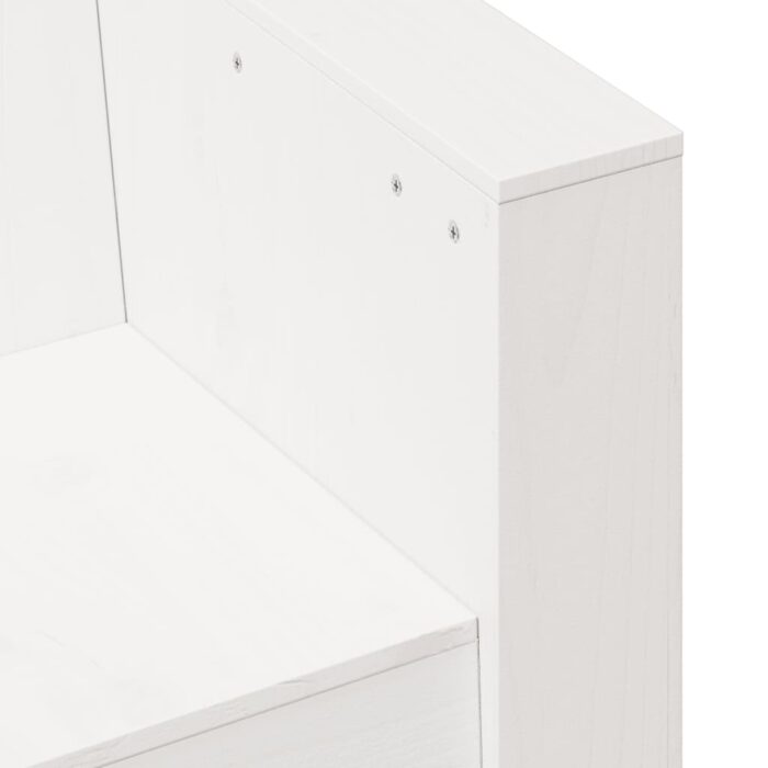 Canapé de jardin blanc 79x60x62 cm bois de pin massif – Image 5