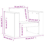 Canapé de jardin blanc 79x60x62 cm bois de pin massif – Image 7
